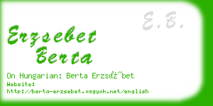 erzsebet berta business card
